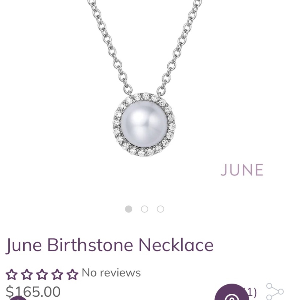 Lafonn Pearl and Diamond necklace